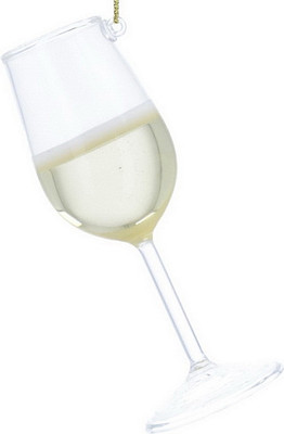 

Елочная игрушка, Jolly Christmas Бокал белого вина / 02648