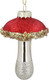 Елочная игрушка Gisela Graham Красный гриб All Glass / 01275 -