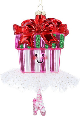 

Елочная игрушка, All Glass Подарок-балерина / 00971