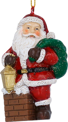 

Елочная игрушка, Nostalgia Санта на дымоходе / 10457