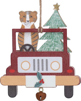 

Елочная игрушка, Going Home For Christmas Тигр в машине / 10354_1