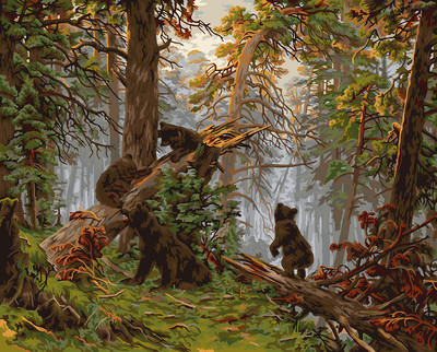 

Картина по номерам, Утро в сосновом лесу 1889. Фрагмент / GTG-PNB/PL-199