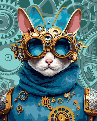 

Картина по номерам, Кот в стиле стимпанк / PNB/PLPT-173