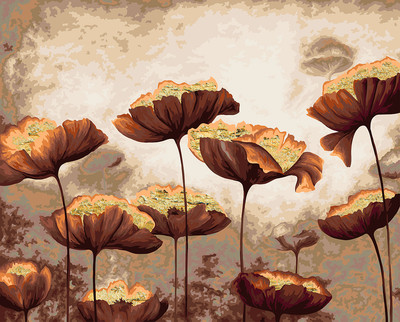 

Картина по номерам, Золотые маки / PNB/PLPT-267