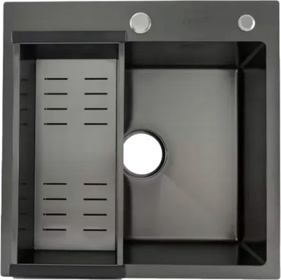 Мойка кухонная Gappo GS5050-6 (черный) - 