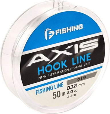 

Леска монофильная, Axis Hook Line Clear 50м 0.12мм / FAC-012