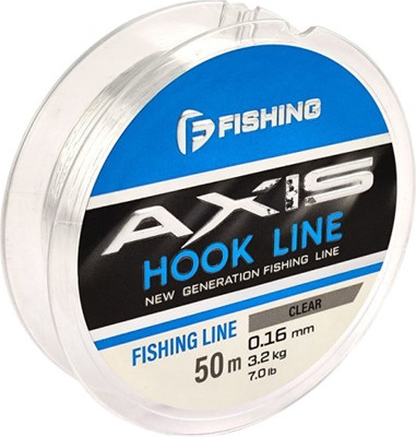 

Леска монофильная, Axis Hook Line Clear 50м 0.16мм / FAC-016