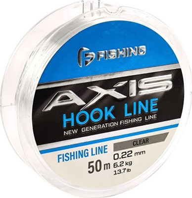 

Леска монофильная, Axis Hook Line Clear 50м 0.22мм / FAC-022