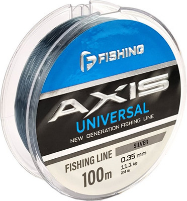 

Леска монофильная, Axis Universal Line Silver 100м 0.35мм / FRLS-035