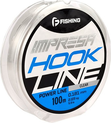 

Леска монофильная, Impresa Hook Line Clear 100м 0.181мм 2.69кг 5.9lb / FIMC1-0181