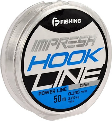 

Леска монофильная, Impresa Hook Line Clear 50м 0.195мм 3.20кг / FIMC5-0195