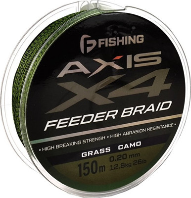 

Леска плетеная, Axis Braid PE X4 Feeder 150м Grass Camo 0.20мм / FAXB150-020