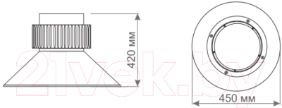 Точечный светильник КС ДСП LED-324 150W 4000K 18000Lm