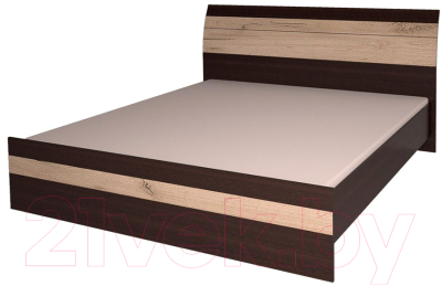 Двуспальная кровать Интерлиния Коламбия КЛ-001-1 180 (дуб венге/дуб серый)
