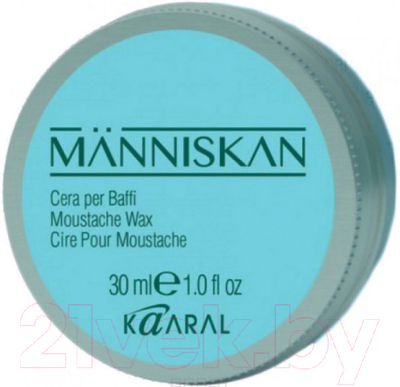 Воск для укладки бороды Kaaral Manniskan для усов (30мл)