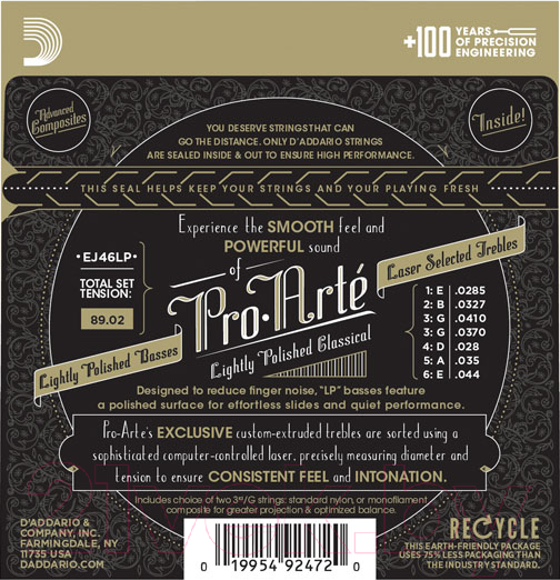 Струны для классической гитары D'Addario EJ-46LP — фото 2