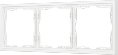 

Рамка для выключателей и розеток, FRM-NOBE-SFPL-3-WH / 054219
