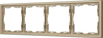 

Рамка для выключателей и розеток, FRM-NOBE-SFPL-4-GD / 054225