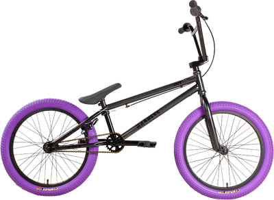 Велосипед STARK Madness BMX 4 2025 (серо-фиолетовый/черный/фиолетовый, разобранный, в коробке) - 