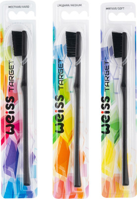 

Набор зубных щеток, Target №1 жесткая + средняя + мягкая
