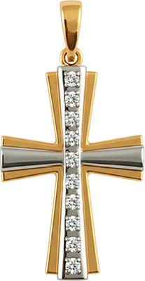 

Крестик из комбинированного золота, C402000226773