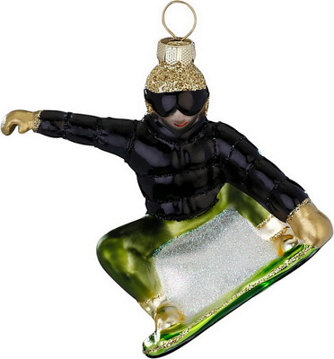 

Елочная игрушка, Figural Glass Ornaments Сноубордист / 65051H120