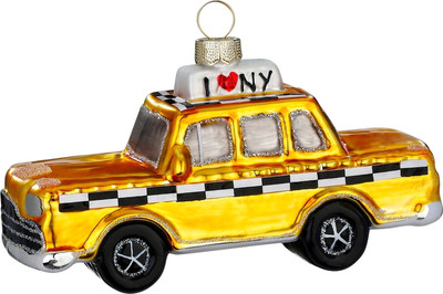 

Елочная игрушка, Figural Glass Ornaments Такси (машина) / 65033H120