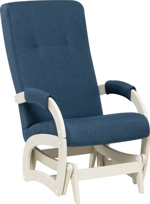 Кресло-маятник Импэкс  Leset Хельга (слоновая кость/ткань Savana Plus Denim синий) - 