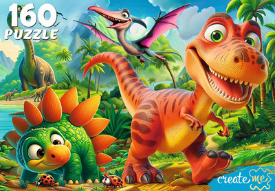 

Пазл, Дружные динозавры / ПУ160-8259