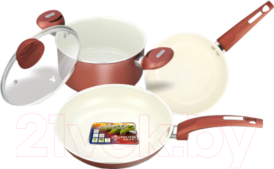 Набор кухонной посуды Vitesse VS-2216 (красный)