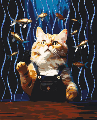 Картина по номерам Три совы Кошачьи мечты / КХг4050_57060 - 