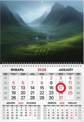 

Календарь настенный, 2026г квартальный / 116914