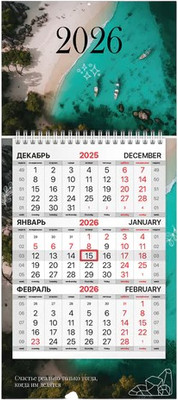 

Календарь настенный, 2026г квартальный / 116845