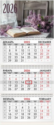 

Календарь настенный, 2026г квартальный / 116797