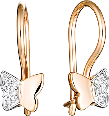 

Серьги из красного золота, П2216-112К14