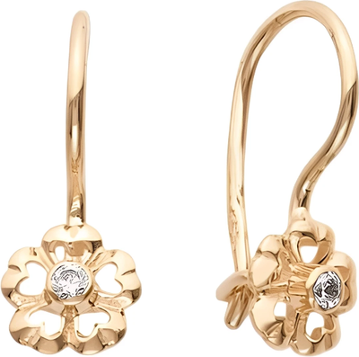 

Серьги из красного золота, П2216-072К14