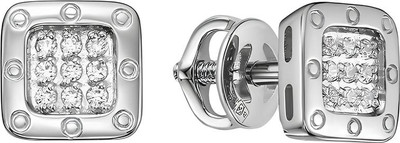 

Серьги из белого золота, П22112-040К14Б