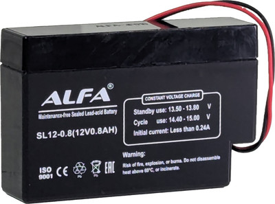 Аккумуляторная батарея ALFA battery 12V-0.8Ah VHR-2N / SL12-0.8 - 