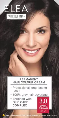 

Крем-краска для волос, Professional Color & Carel тон 3.0 Темный шатен