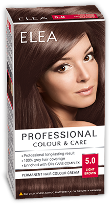 

Крем-краска для волос, Professional Color & Carel тон 5.0 Светлый шатен