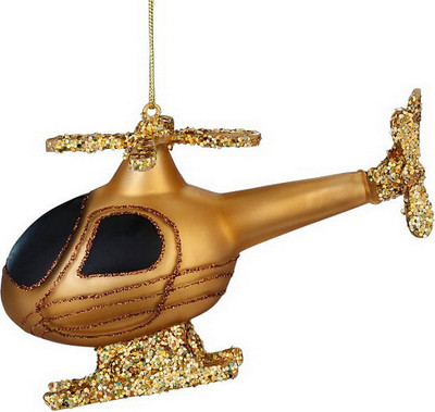 

Елочная игрушка, Figural Glass Ornaments Вертолет / 65046H600