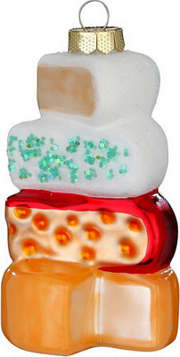 

Елочная игрушка, Figural Glass Ornaments Коллекция сыров / 65021H120