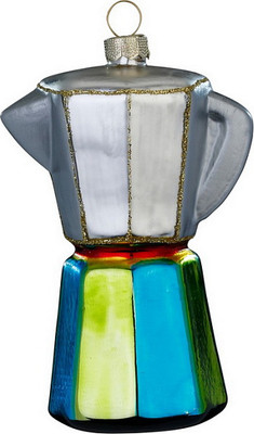 

Елочная игрушка, Figural Glass Ornaments Кофеварка для эспрессо / 65057H120