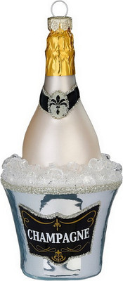 

Елочная игрушка, Figural Glass Ornaments Шампанское в кулере / 65011H120