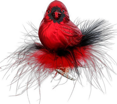 

Елочная игрушка, Bird Haus Красный кардинал (птица) / 10054S024