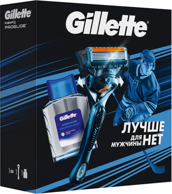 Набор для бритья Gillette Fusion Proglide FlexBall Станок+1 кассета+Лосьон п/бритья Освеж. (50мл) - 