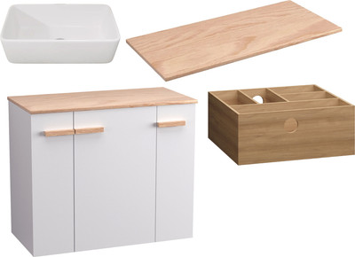 

Комплект мебели для ванной, Adri тумба, столешница, раковина 21674A