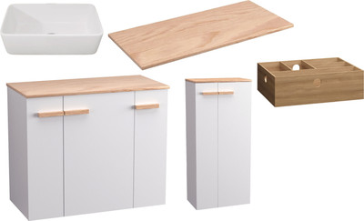 

Комплект мебели для ванной, Adri тумба, столешница, раковина 21674A