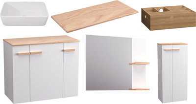 

Комплект мебели для ванной, Adri тумба, столешница, раковина 21674A