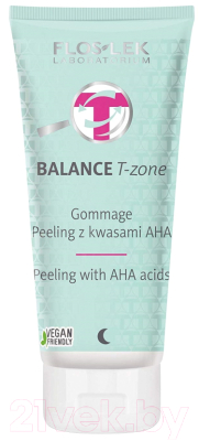 

Гоммаж для лица Floslek, BALANCE T-zone Gommage Peeling with AHA acids